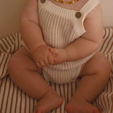 Chunky Button Romper | Oat