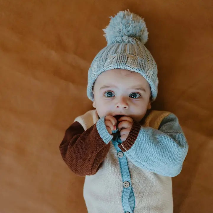 Chunky Cotton Beanie | Sky