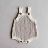 Chunky Button Romper | Oat