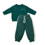 Golden Child Green tracksuit with white stripes 