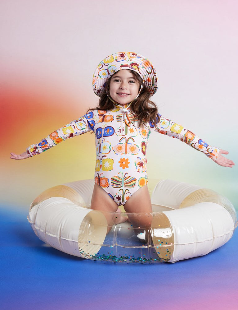 Long Sleeve Zip Bather | Flutterby