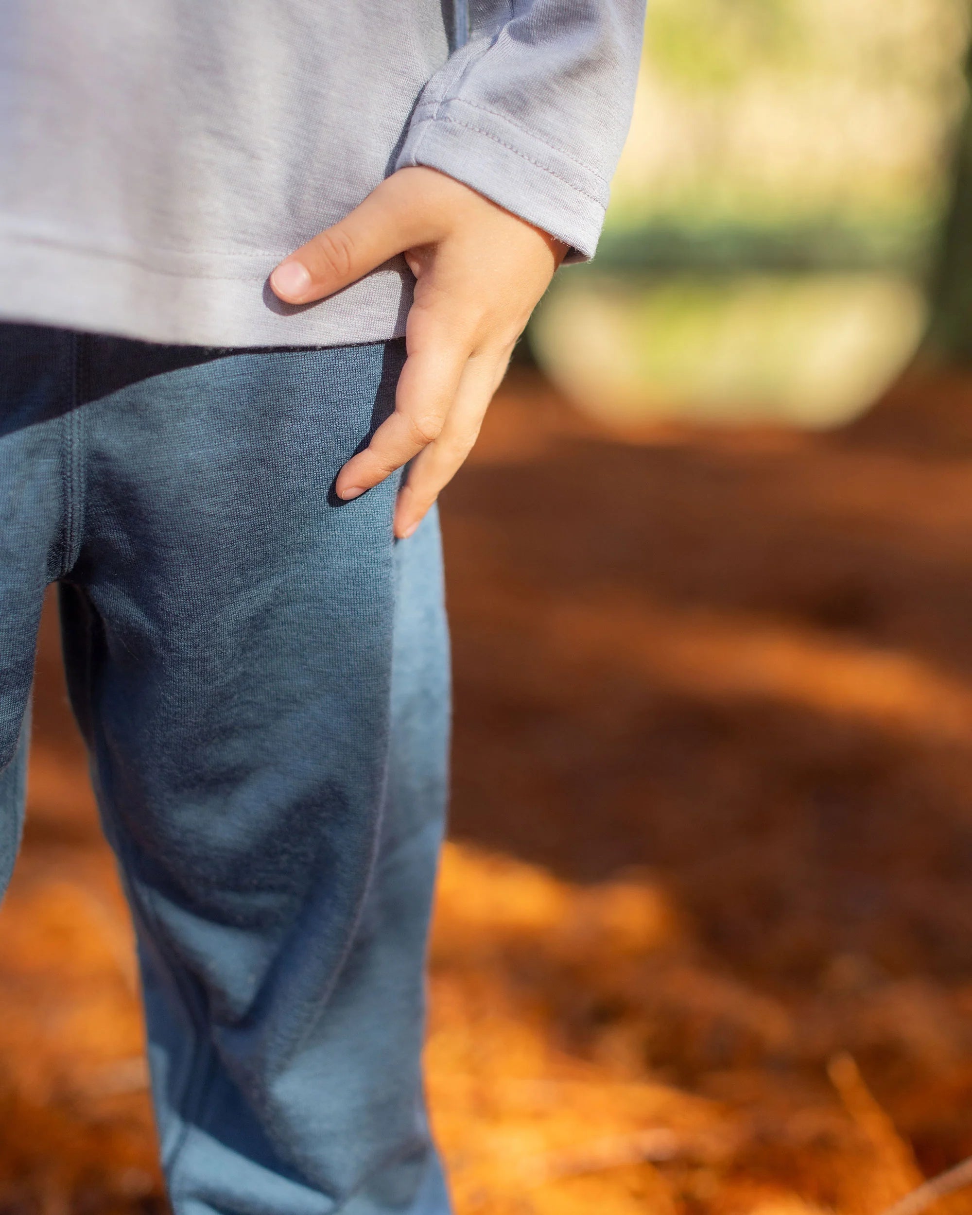 Merino Cuffed Pants | Denim