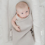 Merino Wool Newborn Cocoon Baby Wrap | Stone