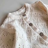 Mila Pointelle Full Romper | Snow