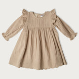 Muslin Charlotte Dress Long Sleeve | Oat