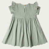 Muslin Charlotte Dress Short Sleeve | Matcha