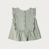 Muslin Evelyn Top | Matcha