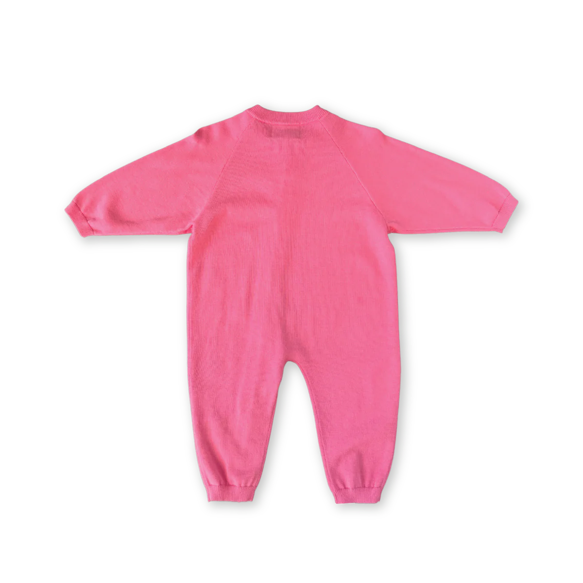 Organic Speckle Knit Zipper Starsuit | Bright Sorbet