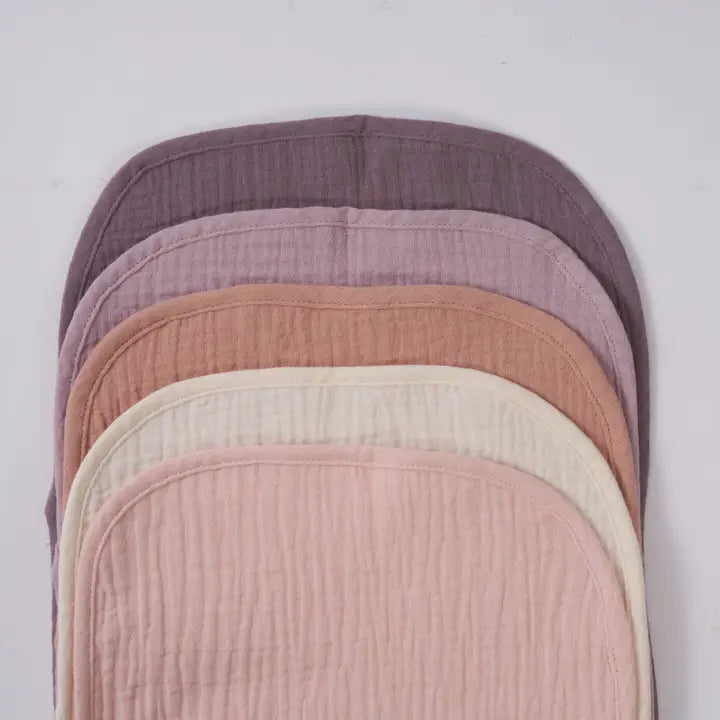 Organic Muslin Burp Cloths | Lavender Blush (5 Pack)
