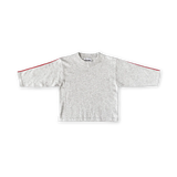Organic Seam Long Sleeve Knit Tee | Grey Marle