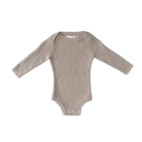 Organic Speckle Essential Knit Bodysuit | Oatmilk