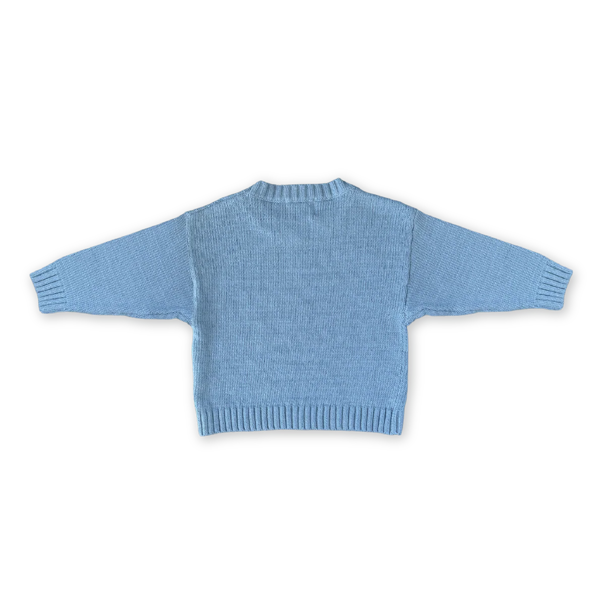 Organic Swirl Intarsia Knit Pull Over | Duck Egg