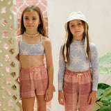 Crinkle Linen Shorts | Rose