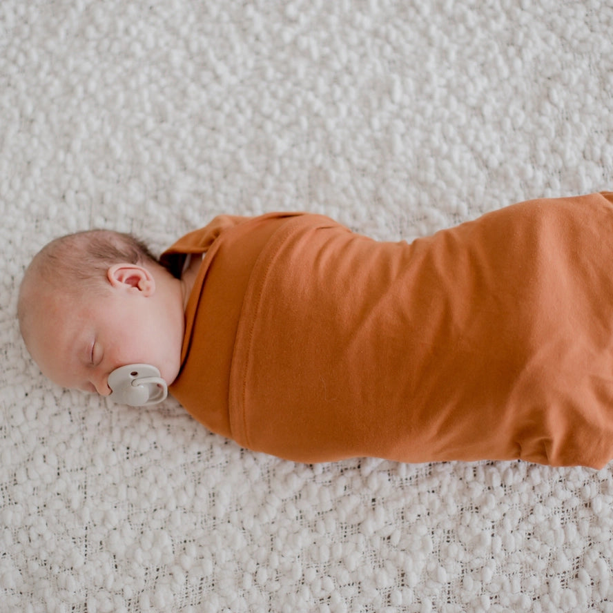Stretchy Baby Swaddle Wrap | Savannah Rust