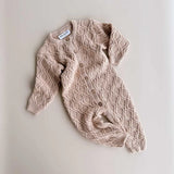 Textured Knit Romper | Ecru Diamond