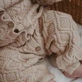 Textured Knit Romper | Ecru Diamond