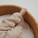 Textured Knit Romper | Ecru Diamond