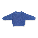 Textured Organic Slub Knit Pull Over | Cobalt