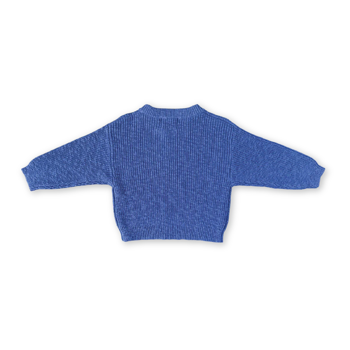 Textured Organic Slub Knit Pull Over | Cobalt